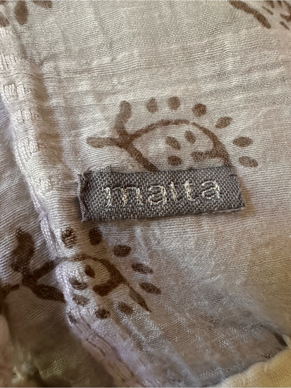 Matta Cotton Block Print Scarf - Picture 2 of 4